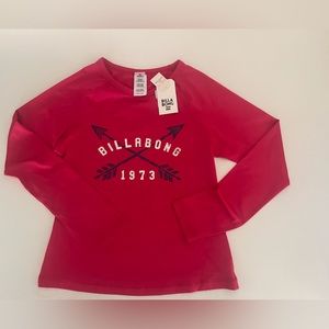 New! Billabong girls rash guard sz 8